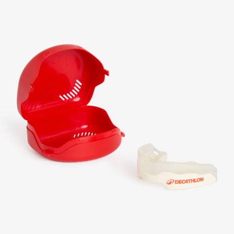 Adult Rugby Mouthguard Mg500 - White & Red