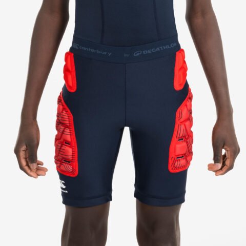 Padded Kids Rugby Shorts In Blue/red By Offload