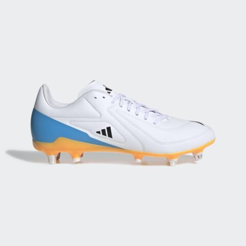 Rs15 Adult Rugby Boots Sg - White/orange/blue