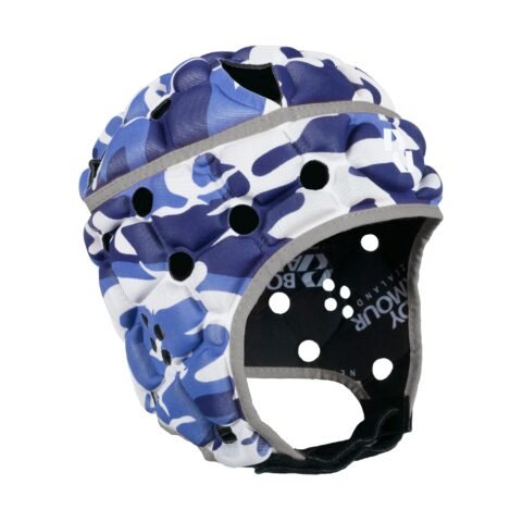 Body Armour New Zealand Ventilator Headguard - Navy/Sky/White Camo / X-Large