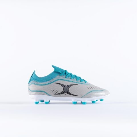 Gilbert Rugby Gilbert Cage Pace Pro MSX Boots - Senior - Size: UK 6 | EU 39 - Grey/Aqua