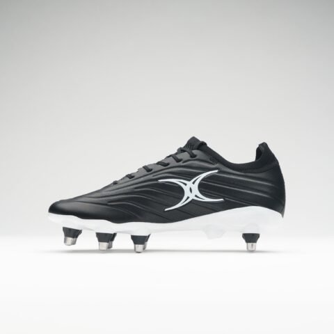Gilbert Rugby Gilbert Icon Power X 8 Stud Boots - Junior - Size: UK 4.5 | EU 37.5 - Black