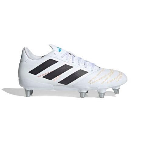 adidas Kakari Elite SG Rugby Boots - Ftwr White/Core Black/Lucid Aquamarine / UK9